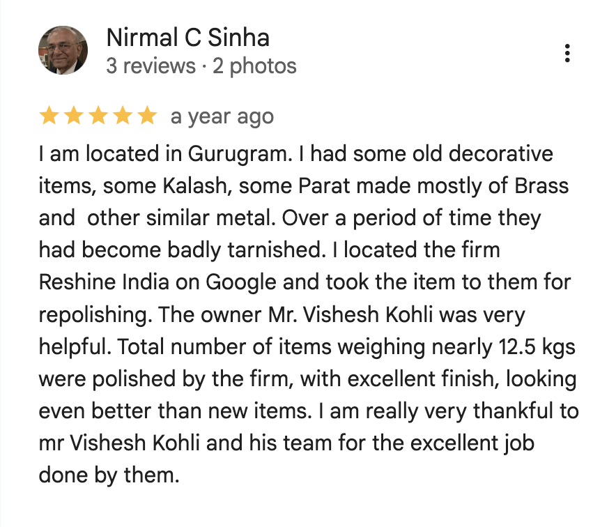 Customer Google review — 5 stars